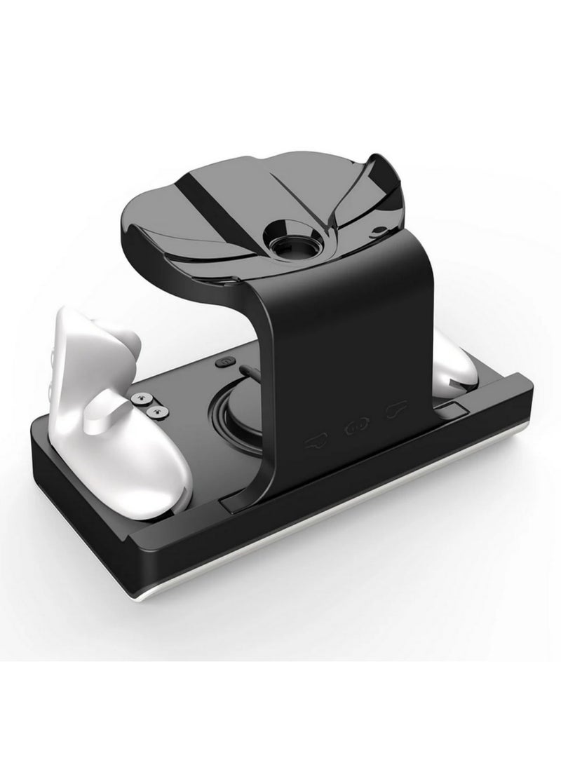 1PCS RGB Charging Dock for Meta Quest 3 Oculus VR Accessories Charger Station Controller Battery Pack Fit Elite Head Strap Black - Image 4